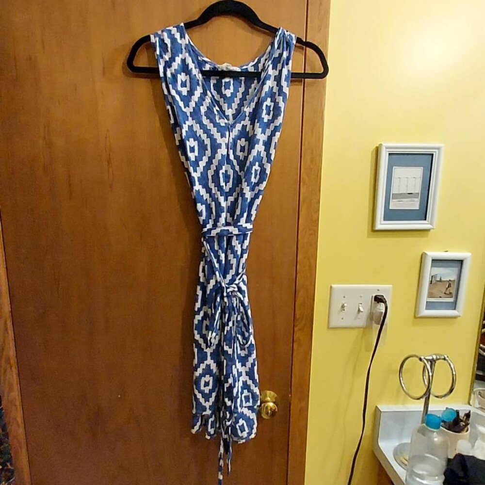Emerson Fry XS blue ikat dress